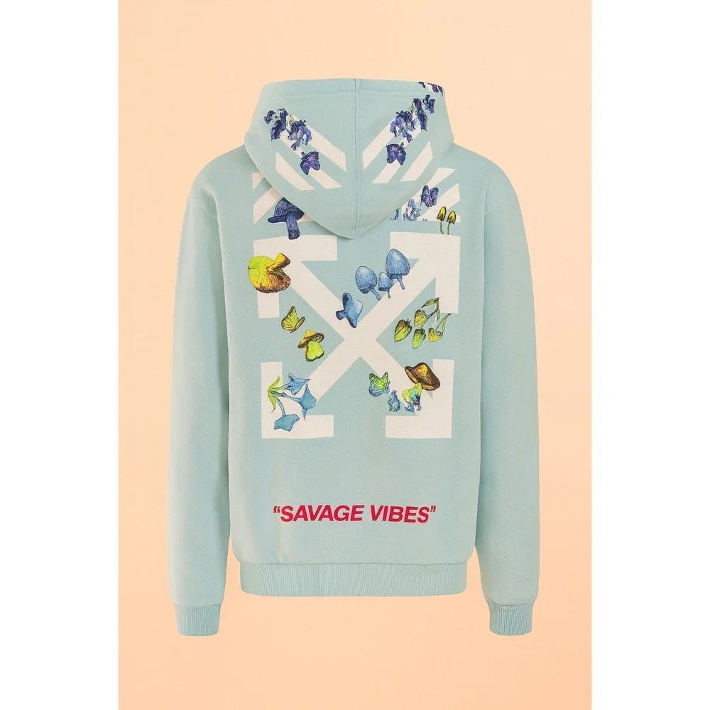 FRESH LAUNDRY XL SAVAGE VIBES‎ MEN MEDIUM SWEATSHIRT HOODIE COTTON PULLOVER TEAL